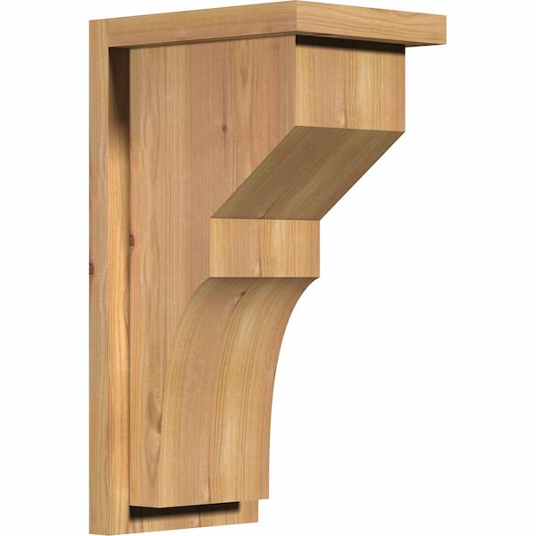Ekena Millwork Monterey Smooth Corbel w/Backplate, Western Red Cedar, 7 1/2"W x 10"D x 18"H COR08X10X18MON01SWR - main